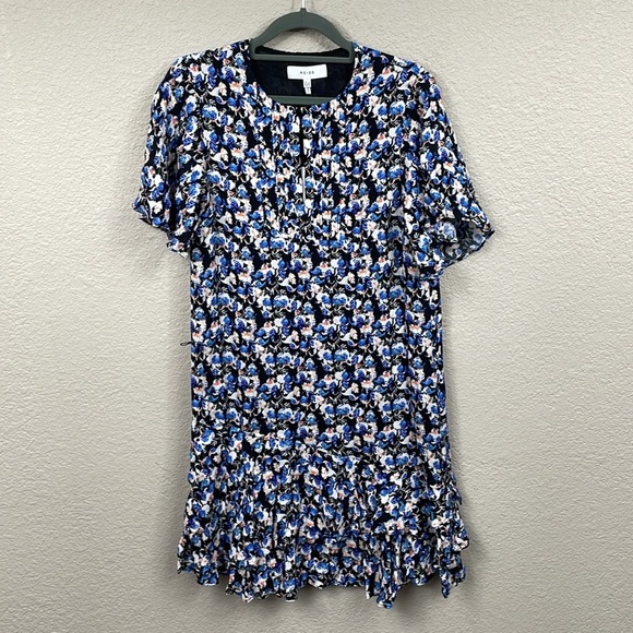 NWT Reiss Lulu Floral Print Mini Dress Short Sleeve Feminine Girly Sz 4 - Picture 4 of 16